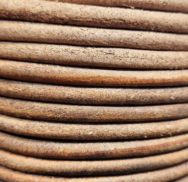 Round Leather Cord, 25 meter Spool, Medium Brown (Was 82.99)